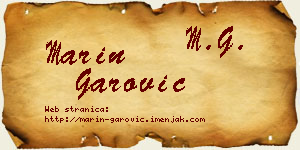 Marin Garović vizit kartica